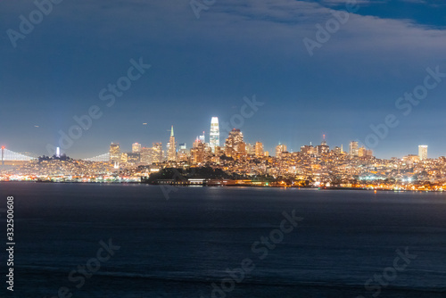 Photography night on the Golden Gate in California
