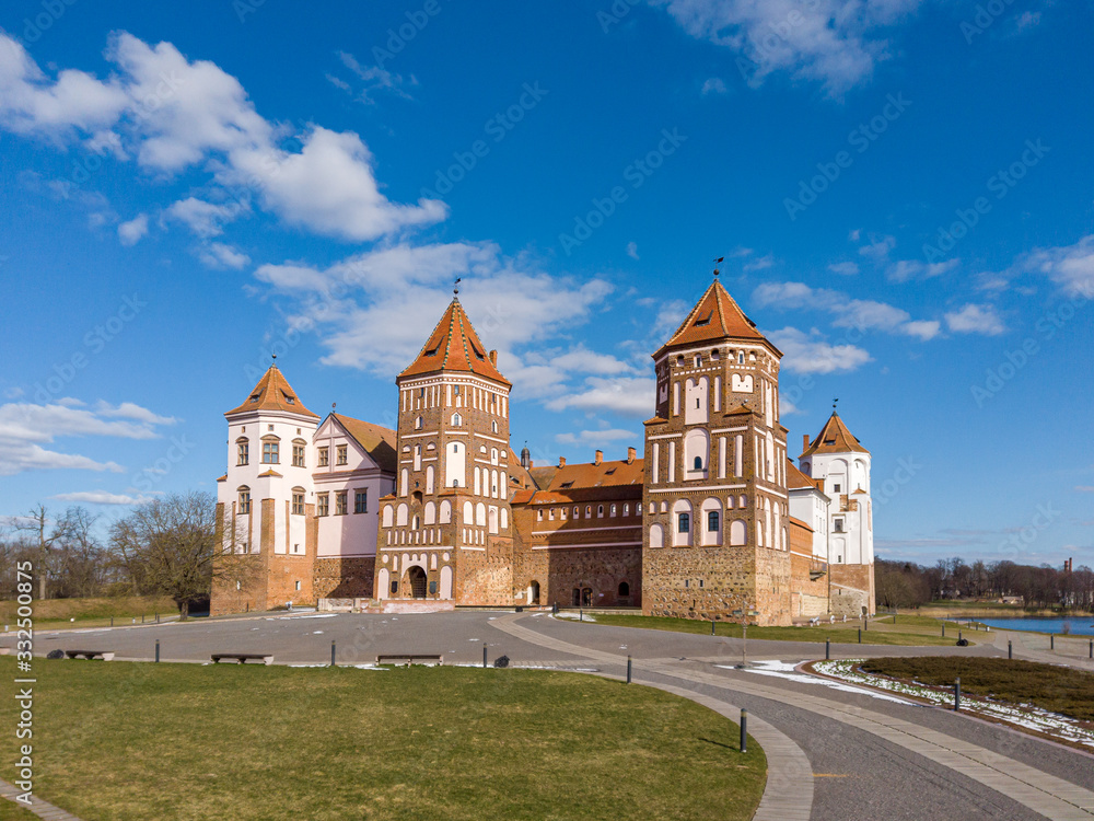The famous architectural monument Mir Castle in Belarus
