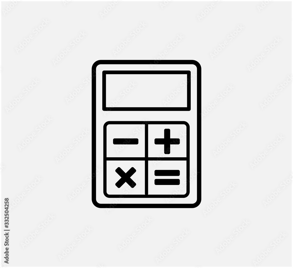 Calculator icon vector logo template Calculator icon vector logo template