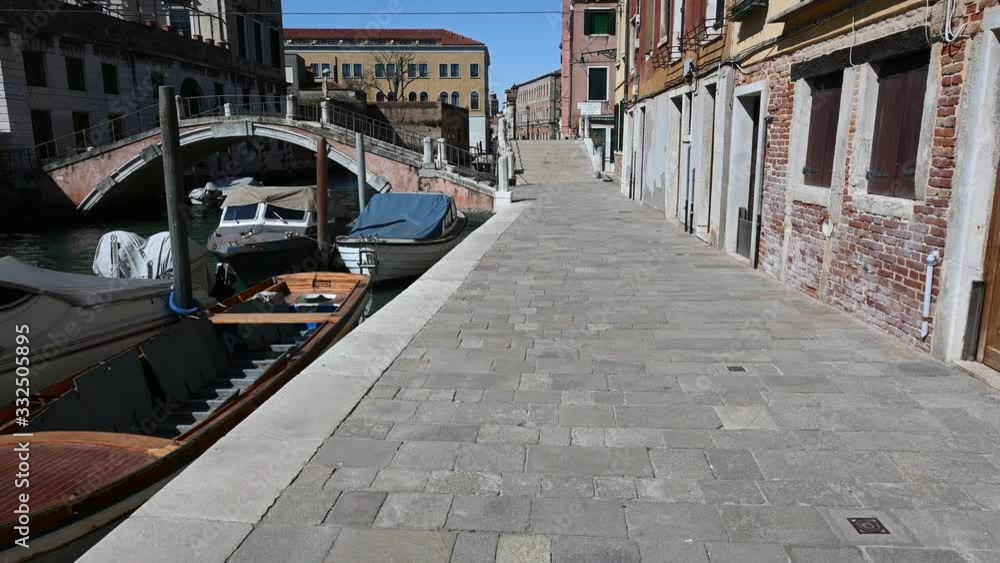 Venice, Italy - Historic buildings between the canals of the lagoon city Venice, Italy - Historic buildings between the canals of the lagoon city
