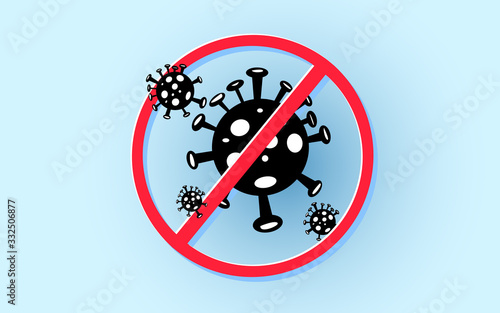 Illustrations concept coronavirus COVID-19. virus wuhan from china. Vector illustrate.  E
