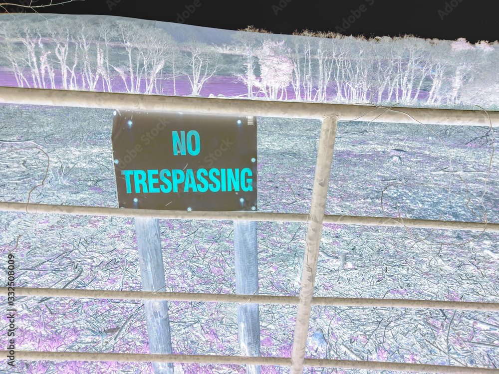 Obraz premium no trespassing abstract design
