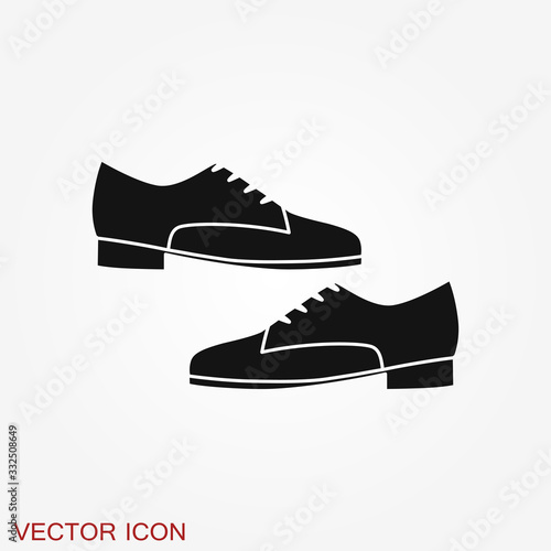 Oxfords icon. Oxford shoes flat vector symbol, sign, illustration.