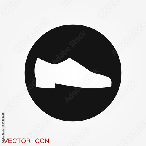 Oxfords icon. Oxford shoes flat vector symbol, sign, illustration.