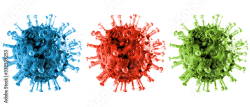 Coronavirus, Covid-19 freigestellt auf weiß photo