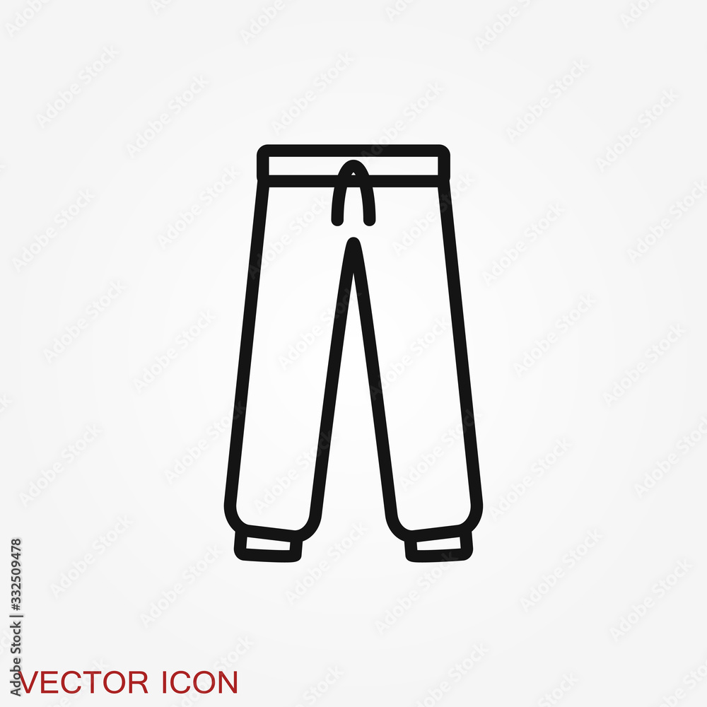 Pants icon. solid fill vector icons set as flat icons Pants icon. solid fill vector icons set as flat icons