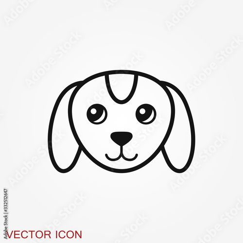 Puppy icon. Dog symbol. Vector element for your design