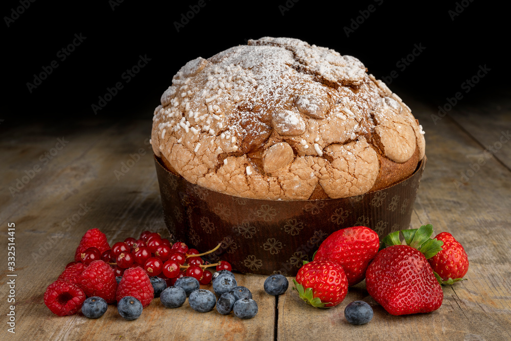 Traditional Italian Christmas cake: homemade panettone. Traditional Italian Christmas cake: homemade panettone.