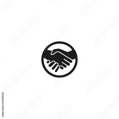Handshake icon vector 