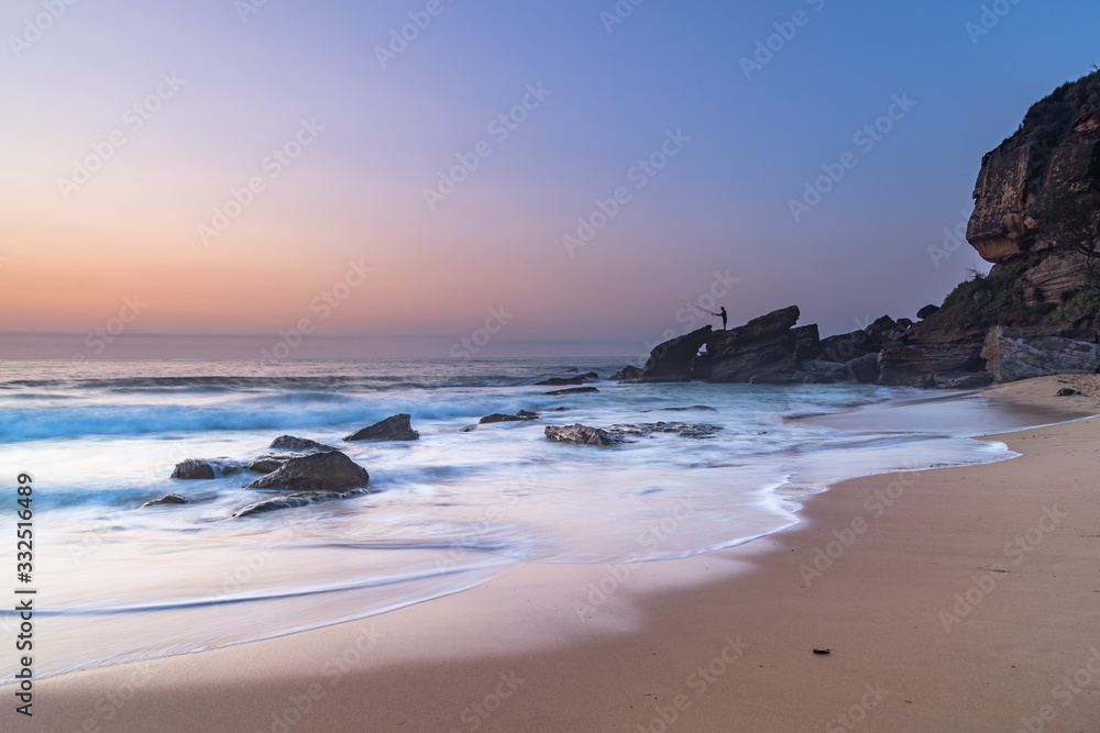 Dawn Fisherman at the Seaside