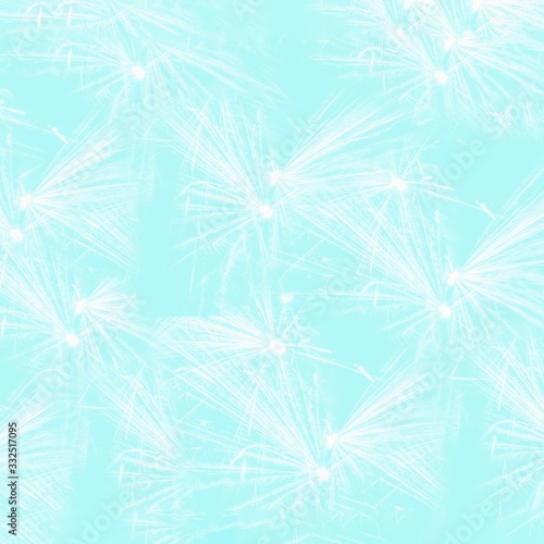 Light blue turquoise aquamarine abstract background with fireworks pattern