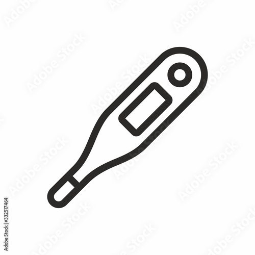 Digital thermometer icon. Vector icon isolated on white background.
