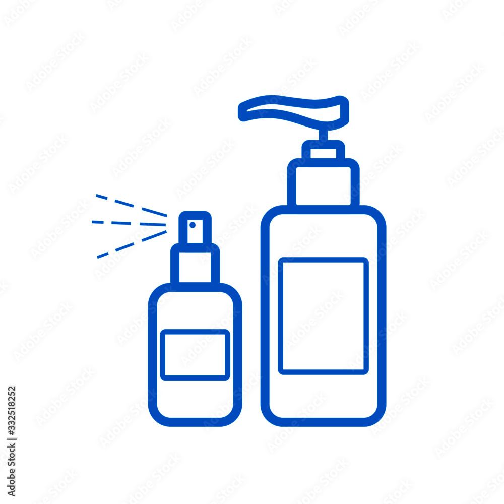 Sanitizer icon. disinfection of hands and surfaces from viruses and germs. stop the spread of coronavirus. observe hygiene with an antiseptic Sanitizer icon. disinfection of hands and surfaces from viruses and germs. stop the spread of coronavirus. observe hygiene with an antiseptic