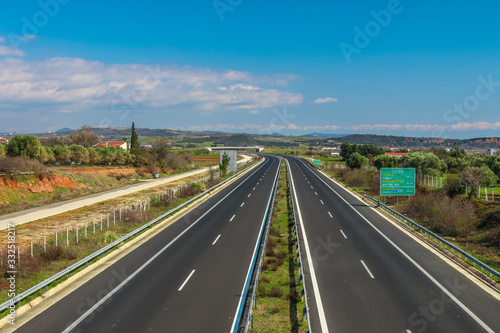 Egnatia road, Greece, Evros, Alexandroupolis. Autobahn that leads from Greece to Turkey.