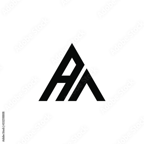 AA LETTER VECTOR LOGO ABSTRACT