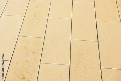 street tile yellow large rectangular. Land with tiles.