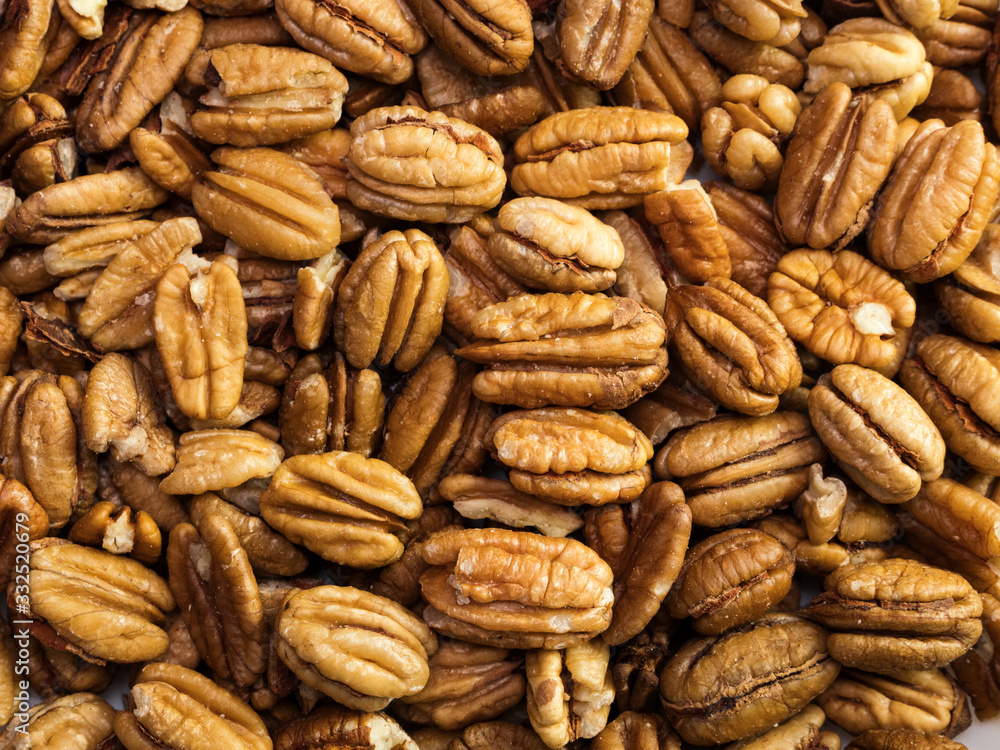 Pecan nuts background Pecan nuts background