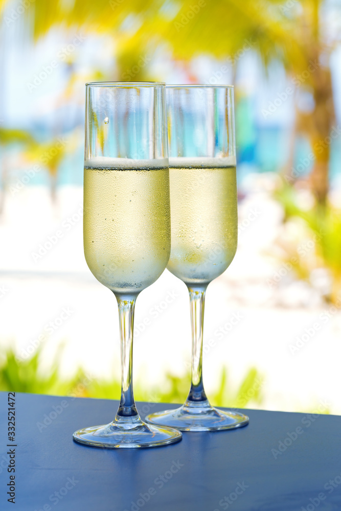 Champagne flute glasses, holiday luxury lifestyle Champagne flute glasses, holiday luxury lifestyle