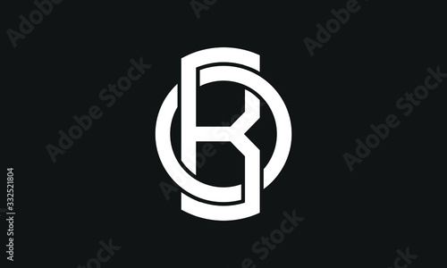 Slika na platnu B , O , OB , BO letter logo design with creative modern typography