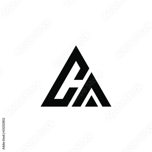 CA LETTER VECTOR LOGO ABSTRACT