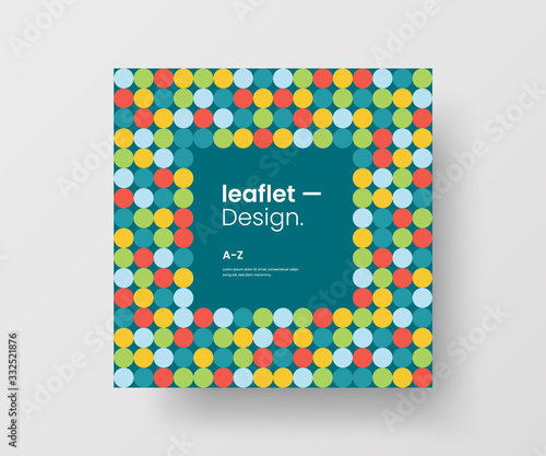 Amazing business advertisement vector mural art square banner mock up. Modern corporate abstract geometric illustration design layout background. Company identity quadrangle texture brochure template.