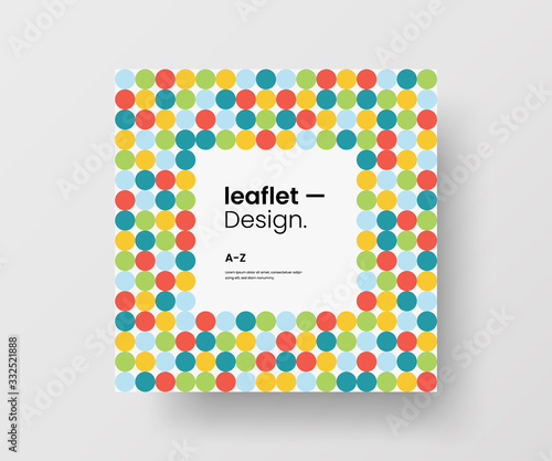 Amazing business advertisement vector mural art square banner mock up. Modern corporate abstract geometric illustration design layout background. Company identity quadrangle texture brochure template.