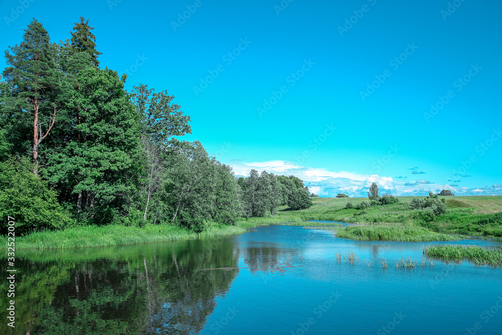 lake in beautiful contryside