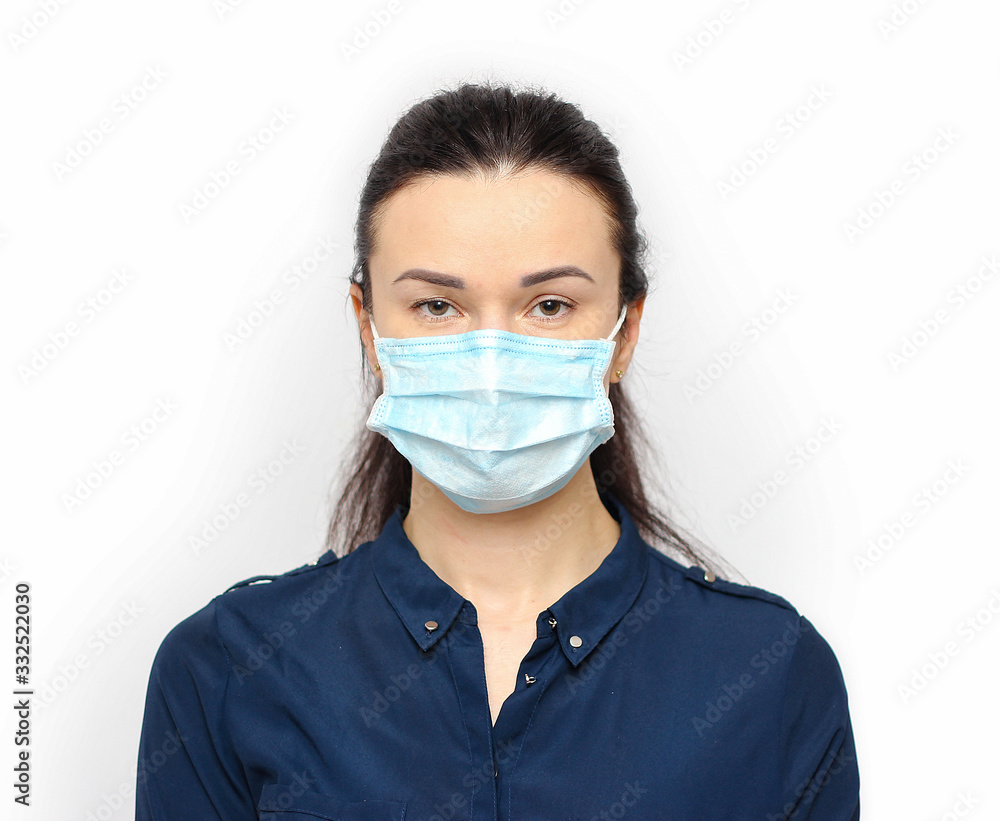 Coronavirus and Air pollution pm2.5 concept. Woman wearing mask for protect pm2.5 . Coronavirus and epidemic virus symptoms. Coronavirus and Air pollution pm2.5 concept. Woman wearing mask for protect pm2.5 . Coronavirus and epidemic virus symptoms.