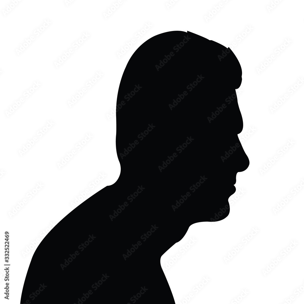 a man head silhouette vector