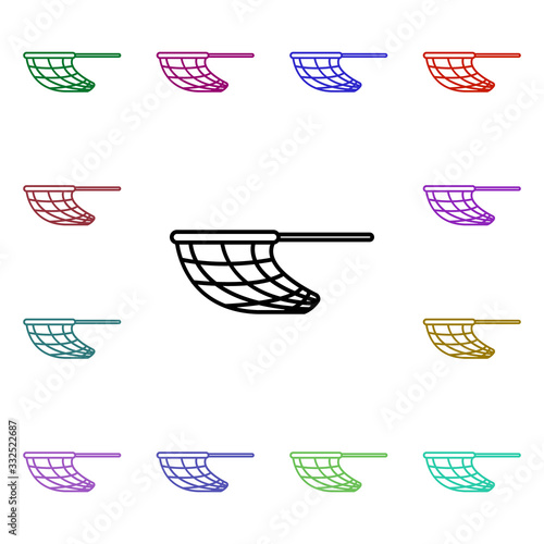 Nettle line multi color style icon. Simple thin line, outline vector of camping icons for ui and ux, website or mobile application