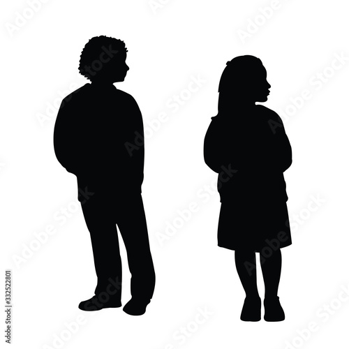 children body silhouette vector
