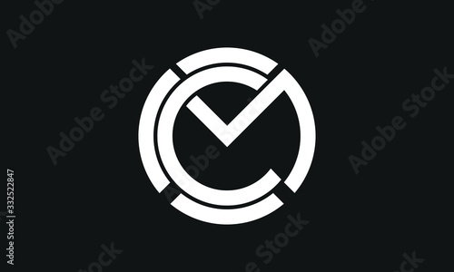 O , CM , MC , OMC letter logo design with creative modern typography. Abstract monogram logo.
