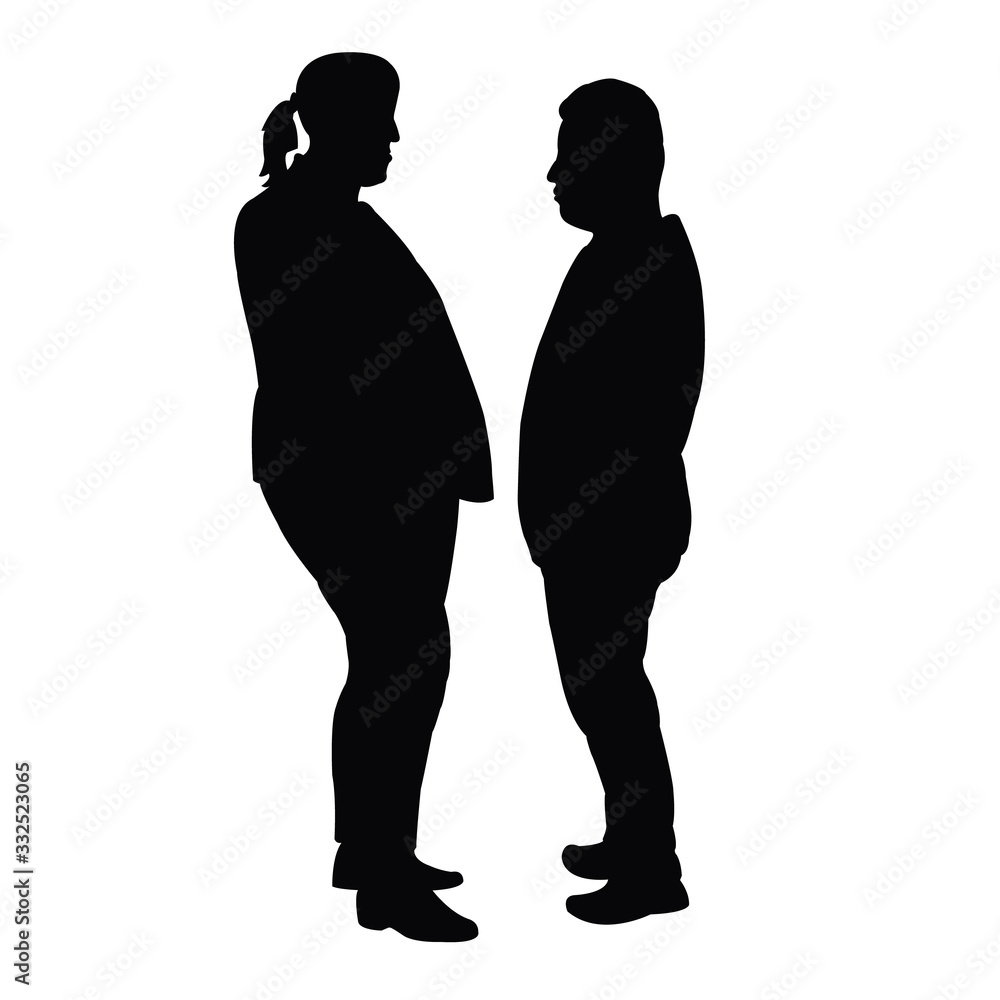 a couple body silhouette vector