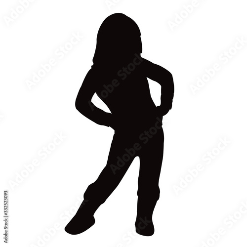 a girl body silhouette vector