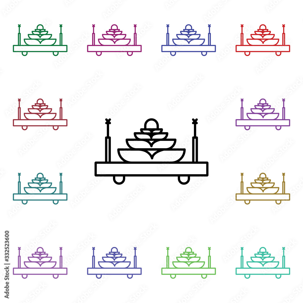 Parade car, flame multi color style icon. Simple thin line, outline vector of carnival and amusement icons for ui and ux, website or mobile application Parade car, flame multi color style icon. Simple thin line, outline vector of carnival and amusement icons for ui and ux, website or mobile application