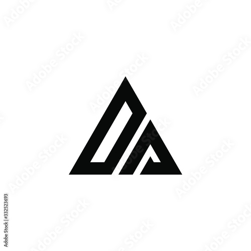 DA LETTER VECTOR LOGO ABSTRACT