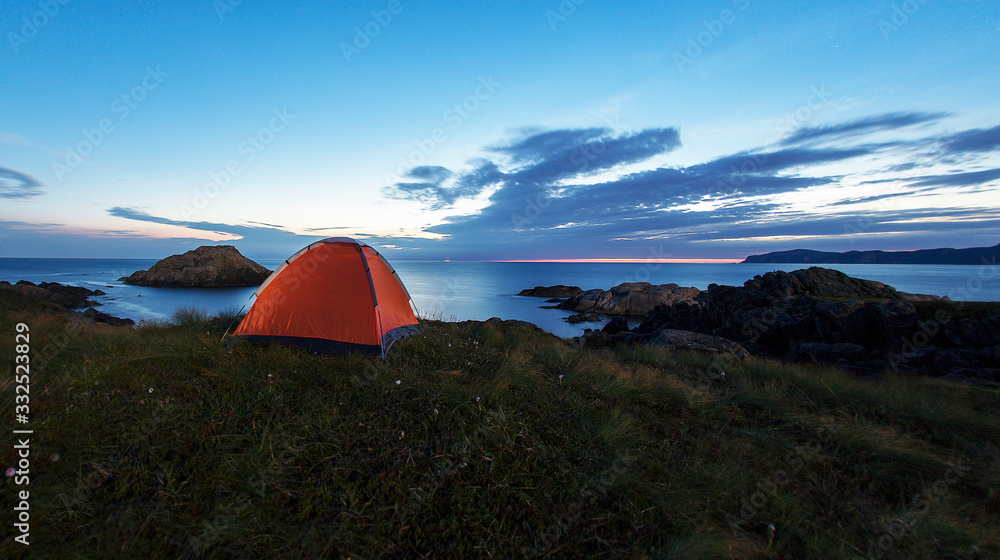 Camping at the ocean