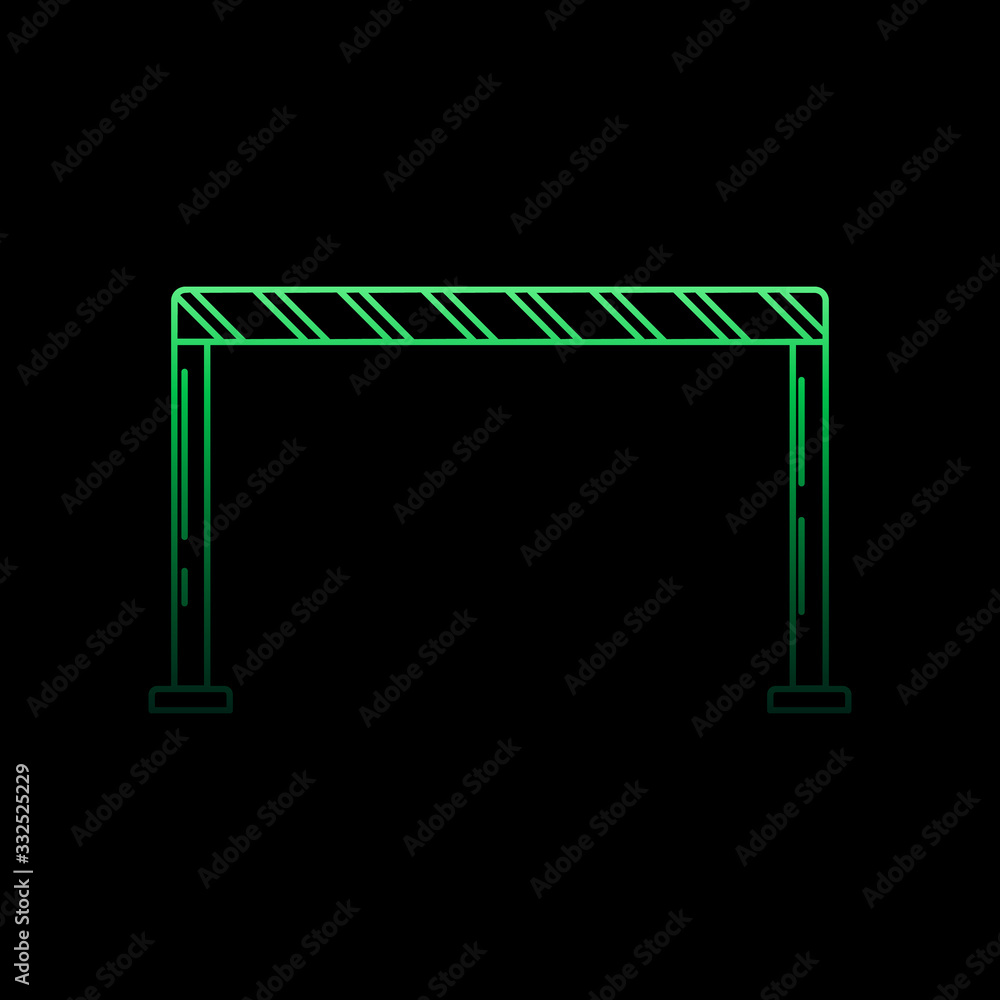Road fence nolan icon. Simple thin line, outline vector of fireman icons for ui and ux, website or mobile application Road fence nolan icon. Simple thin line, outline vector of fireman icons for ui and ux, website or mobile application