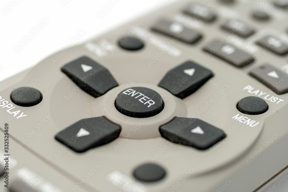 Remote control on a white background Remote control on a white background