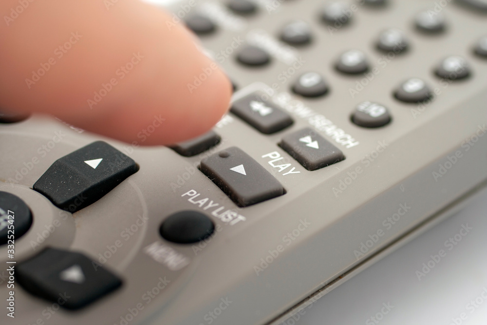 Remote control on a white background Remote control on a white background