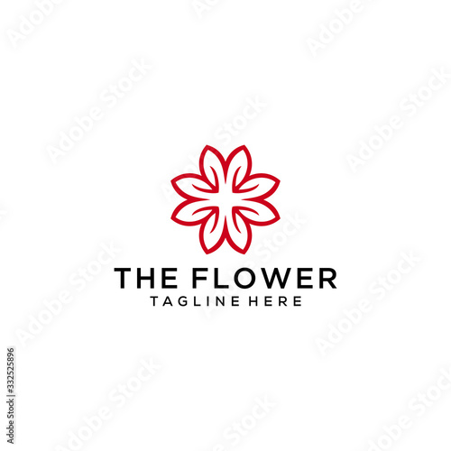 Fototapeta Naklejka Na Ścianę i Meble -  Creative luxury flower sign abstract logo design template.