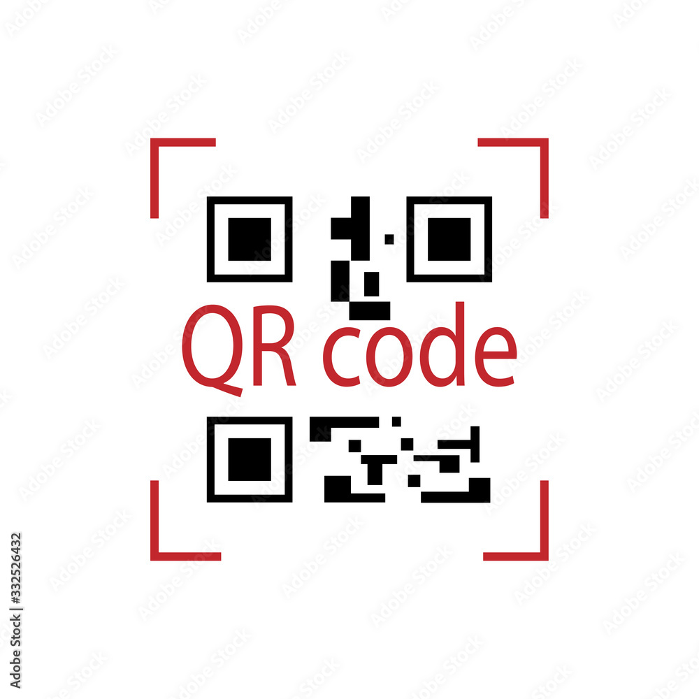 Qr code scan on white background . Vector icon Qr code scan on white background . Vector icon