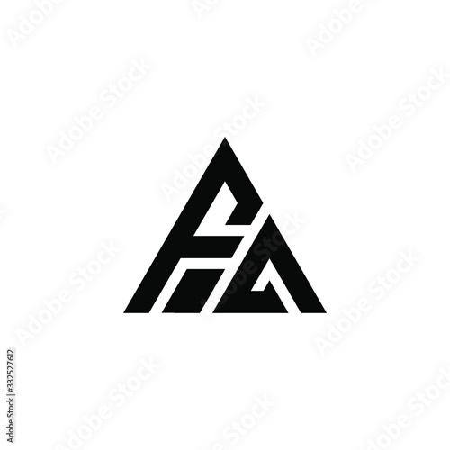 FA LETTER VECTOR LOGO ABSTRACT