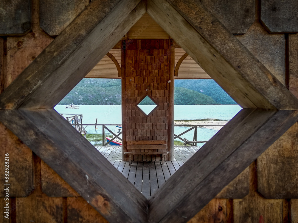 Obraz premium window on the wall