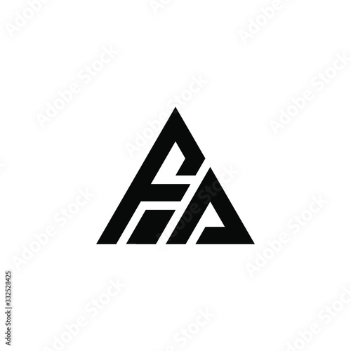 FA LETTER VECTOR LOGO ABSTRACT