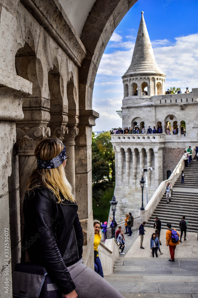 Stunning fisherman's bastion in the autumn mood in Budapest