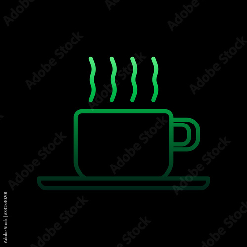 A cup of coffee outline nolan icon. Simple thin line  outline vector of restaurant icons for ui and ux  website or mobile application