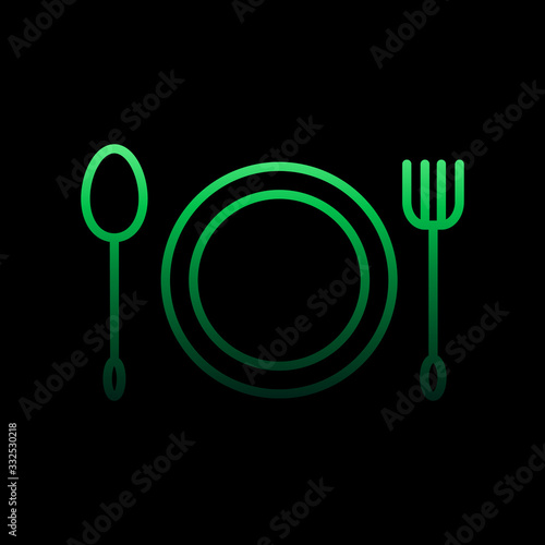 Tableware outline nolan icon. Simple thin line, outline vector of restaurant icons for ui and ux, website or mobile application