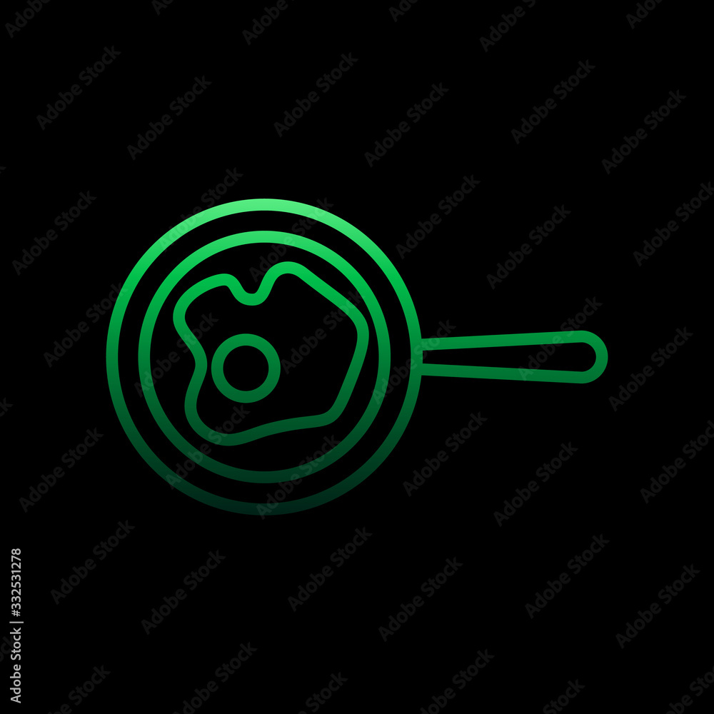 Fried eggs in a frying pan outline nolan icon. Simple thin line, outline vector of restaurant icons for ui and ux, website or mobile application Fried eggs in a frying pan outline nolan icon. Simple thin line, outline vector of restaurant icons for ui and ux, website or mobile application
