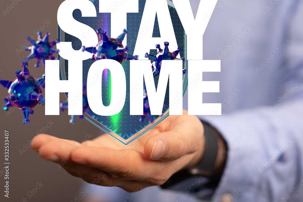 Stay home digital stay safe 3d. Stay home digital stay safe 3d.